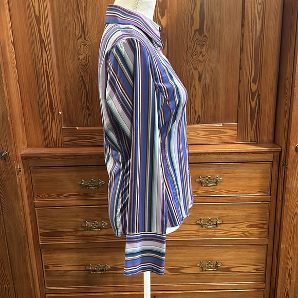 Thomas Pink purple blues stripe top 12 - Picture 7 of 11
